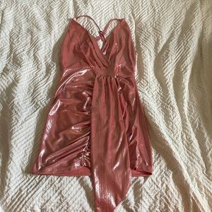 Metallic pink shein dress